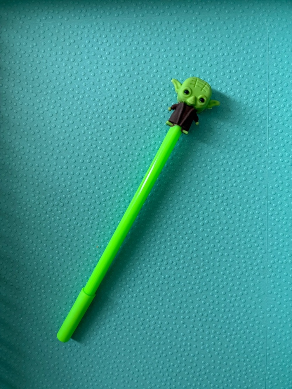 Yoda Star Wars Pen Neon Green Outside